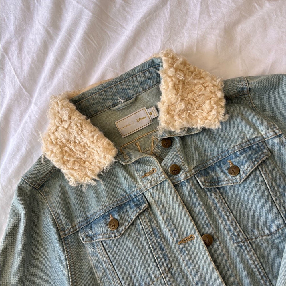 MINKPINK x Disney denim jacket. Beauty and the beast. Rare - Picture 5 of 6